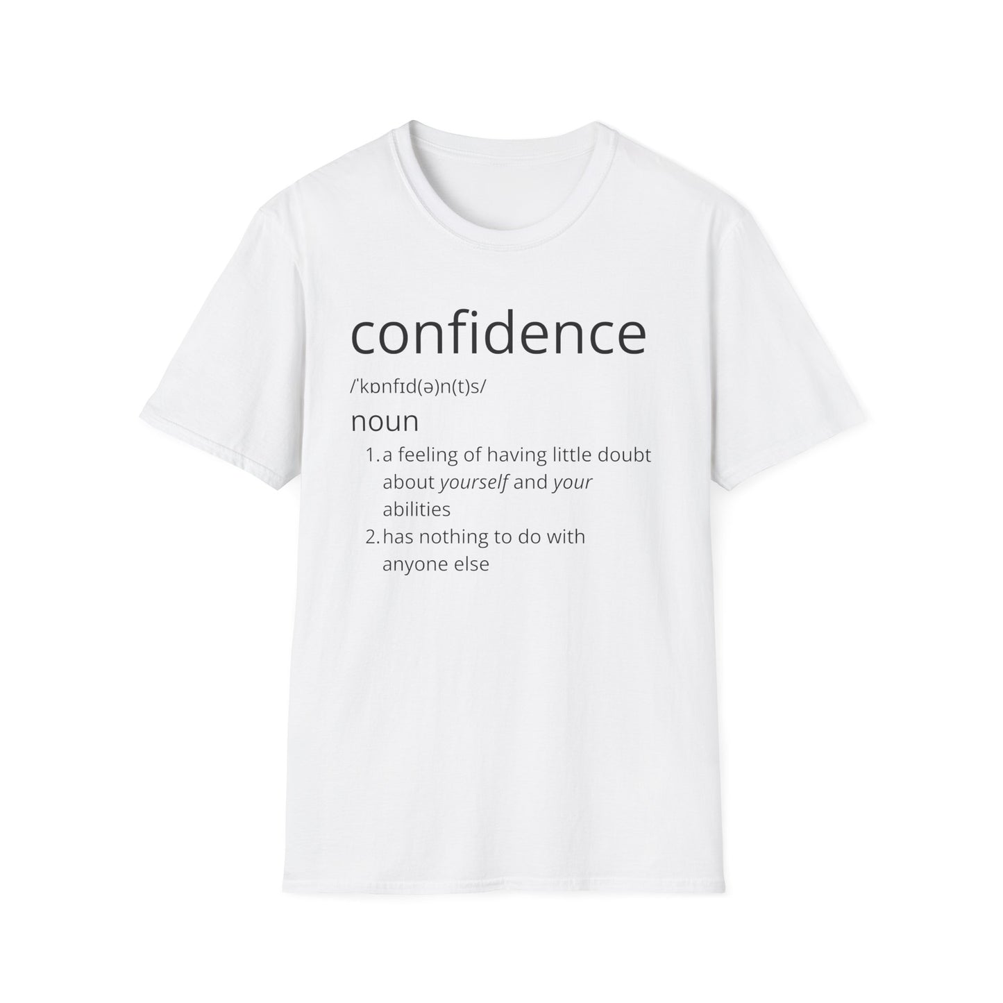 Confidence Definition T-Shirt Black
