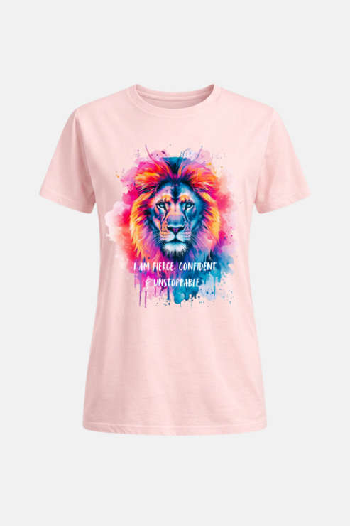 I am Fierce, Confident & Unstoppable T-shirt Pink