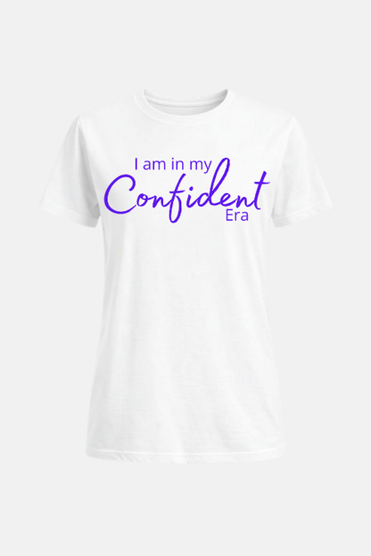 In My Confident Era affirmation t-shirt white — women's slogan tee Australia | Peak Women