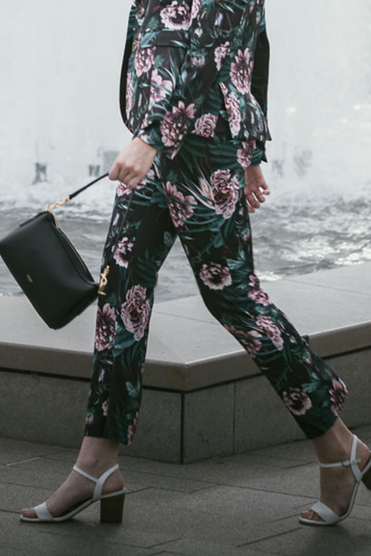 Eve Trousers — women's floral work trousers Australia | Peak Women