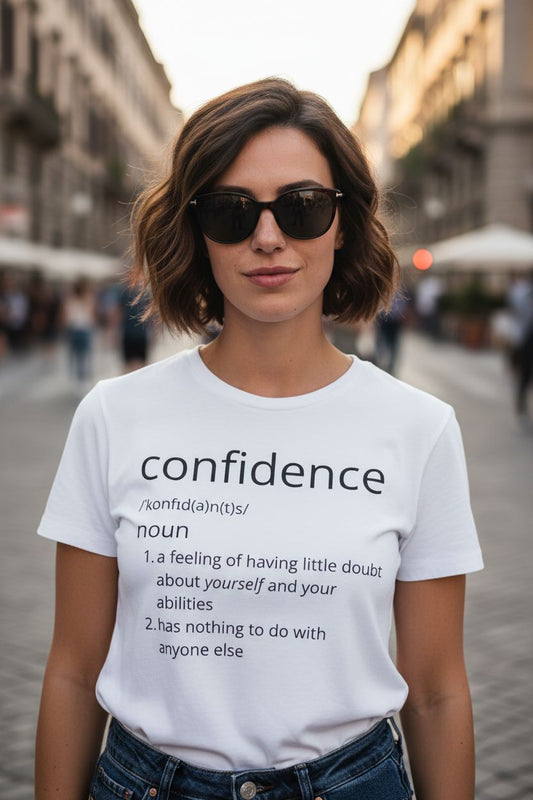 Confidence Definition T-Shirt White