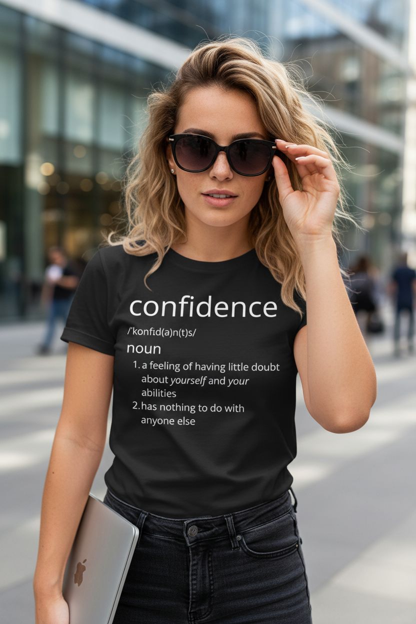 Confidence Definition T-Shirt Black