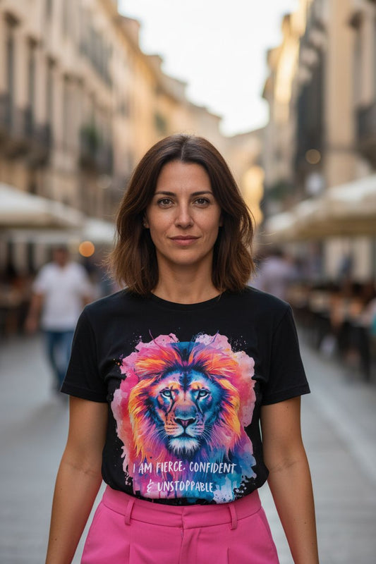 I am Fierce, Confident and Unstoppable T-Shirt Black