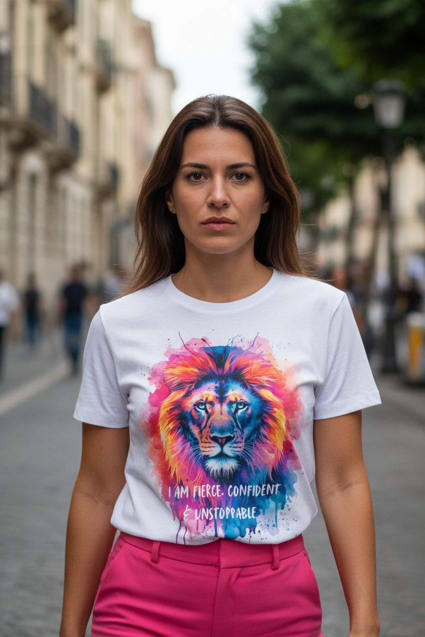 I am Fierce Confident and Unstoppable T-Shirt White