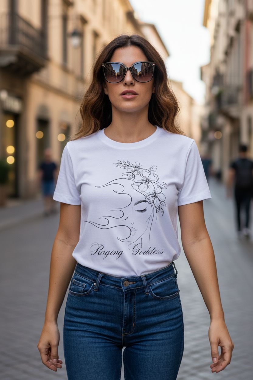 Raging Goddess T-Shirt White