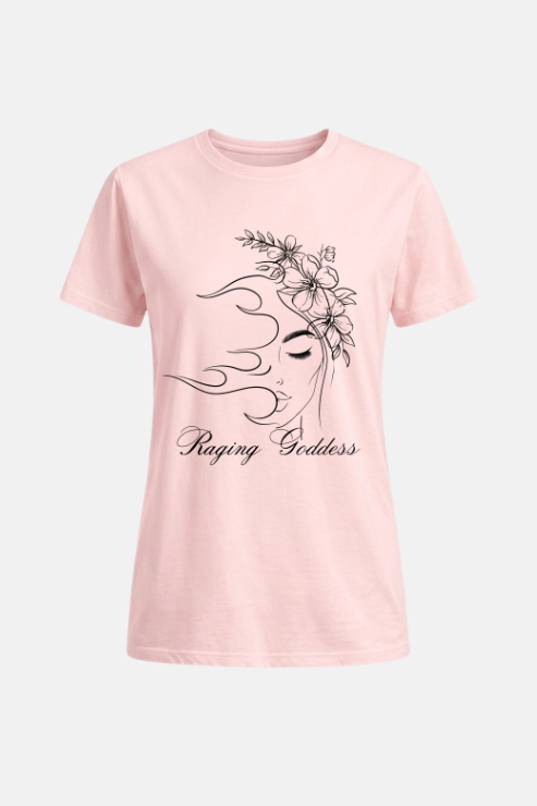 Raging Goddess T-shirt Pink