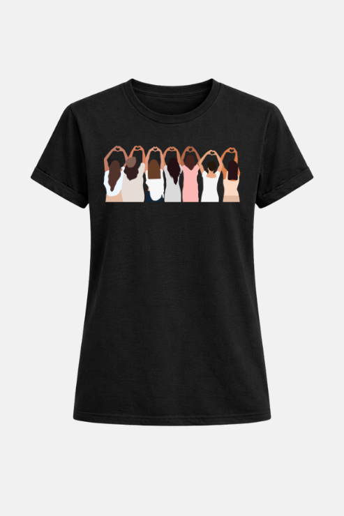 Sisterhood affirmation t-shirt black — women's slogan tee Australia | Peak Women