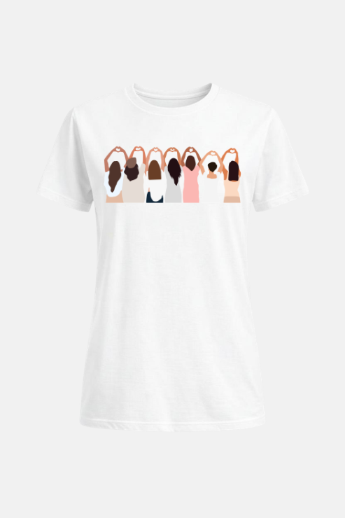 Sisterhood affirmation t-shirt white — women's slogan tee Australia | Peak Women