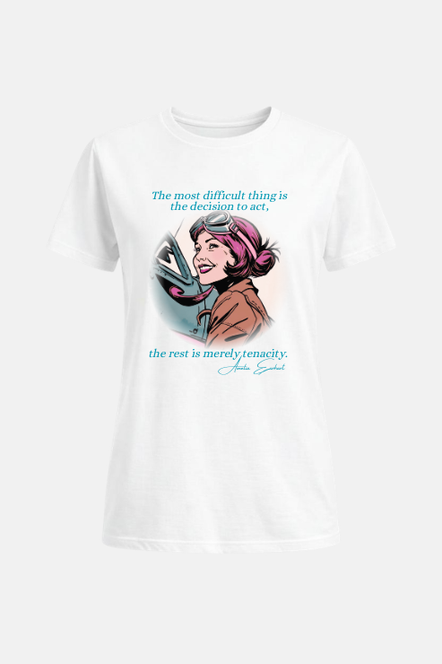 Amelia Earhart T-shirt Black