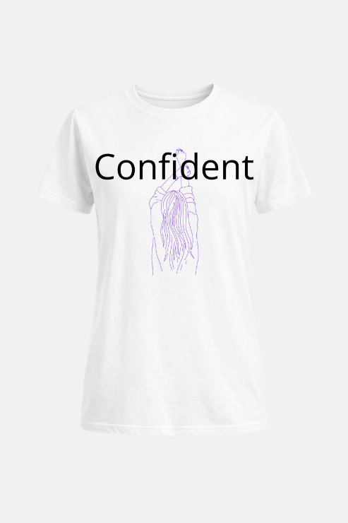 Confident affirmation t-shirt white — women's slogan tee Australia | Peak Women