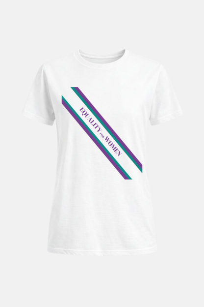Equality for Women affirmation t-shirt white — women's slogan tee Australia | Peak Women